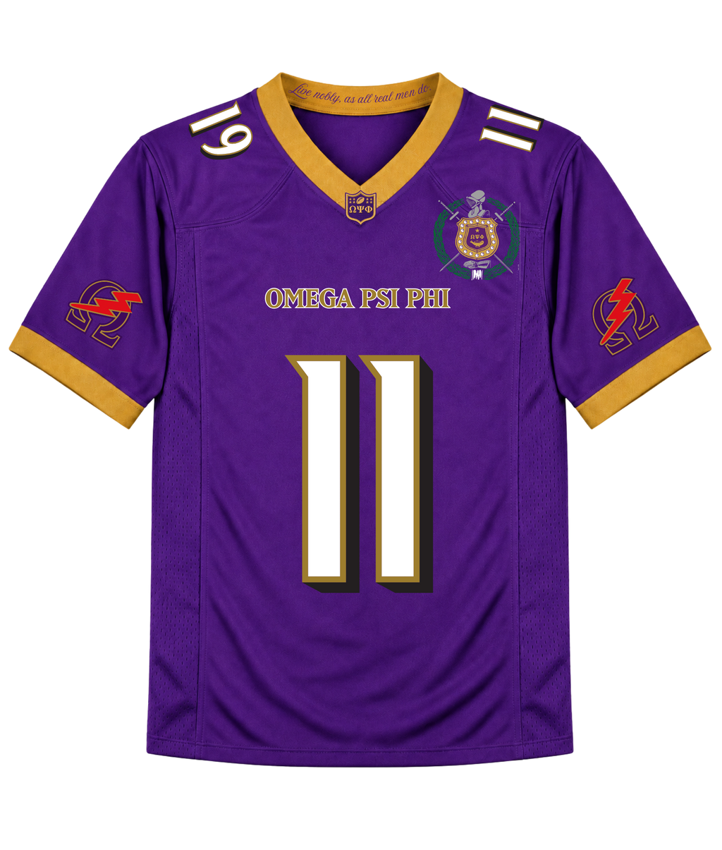 Signature "Nineteen 11" Omega Psi Phi Football Jersey