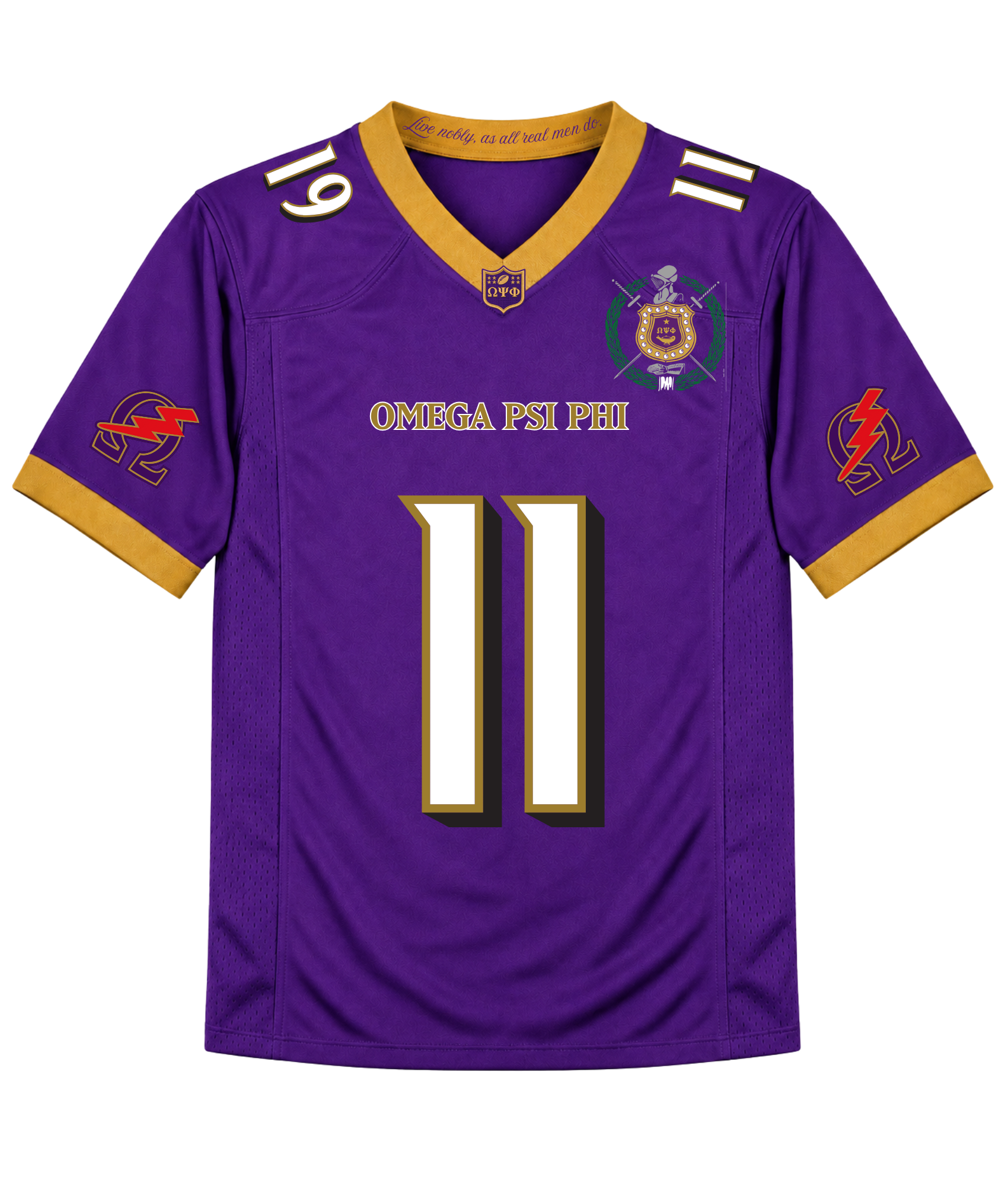 Signature "Nineteen 11" Omega Psi Phi Football Jersey