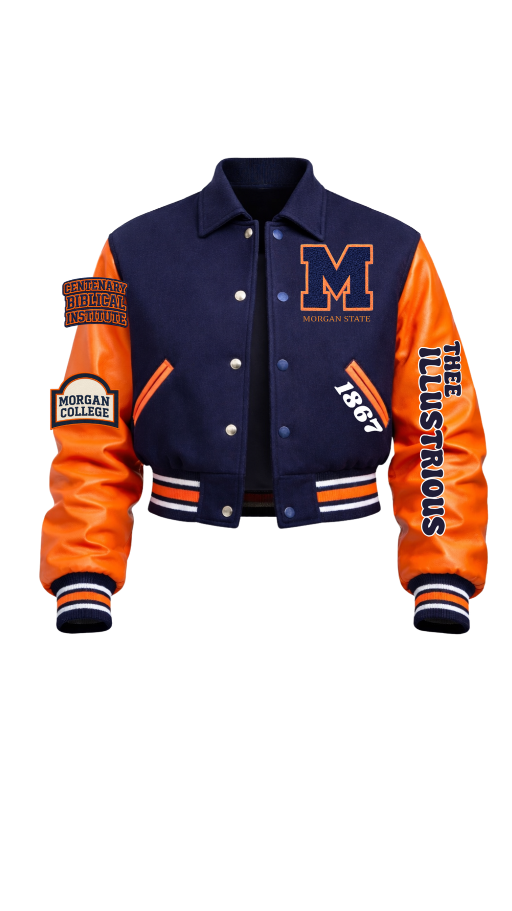 Cropped Morgan State Heritage Varsity Jacket