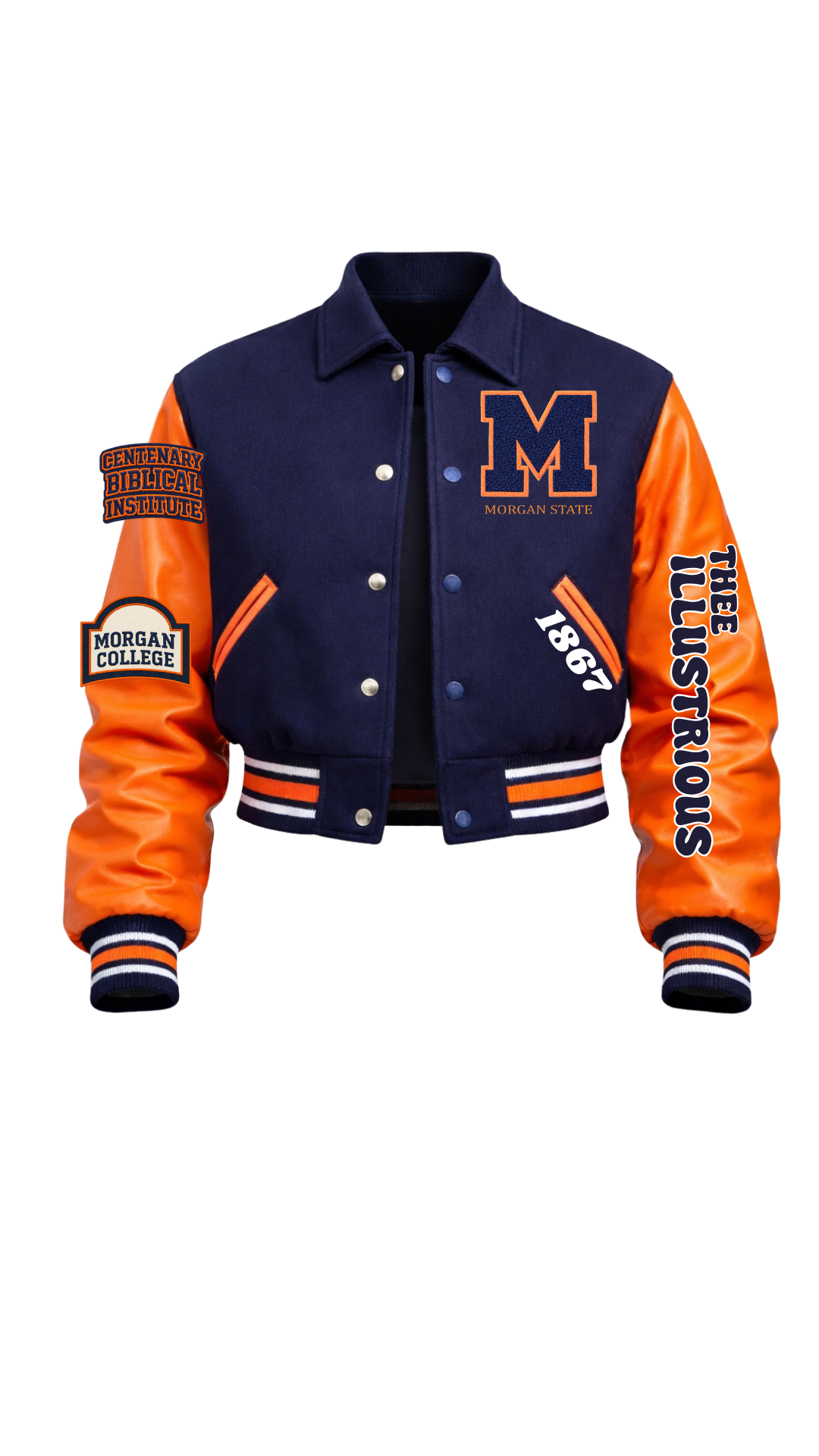 Cropped Morgan State Heritage Varsity Jacket