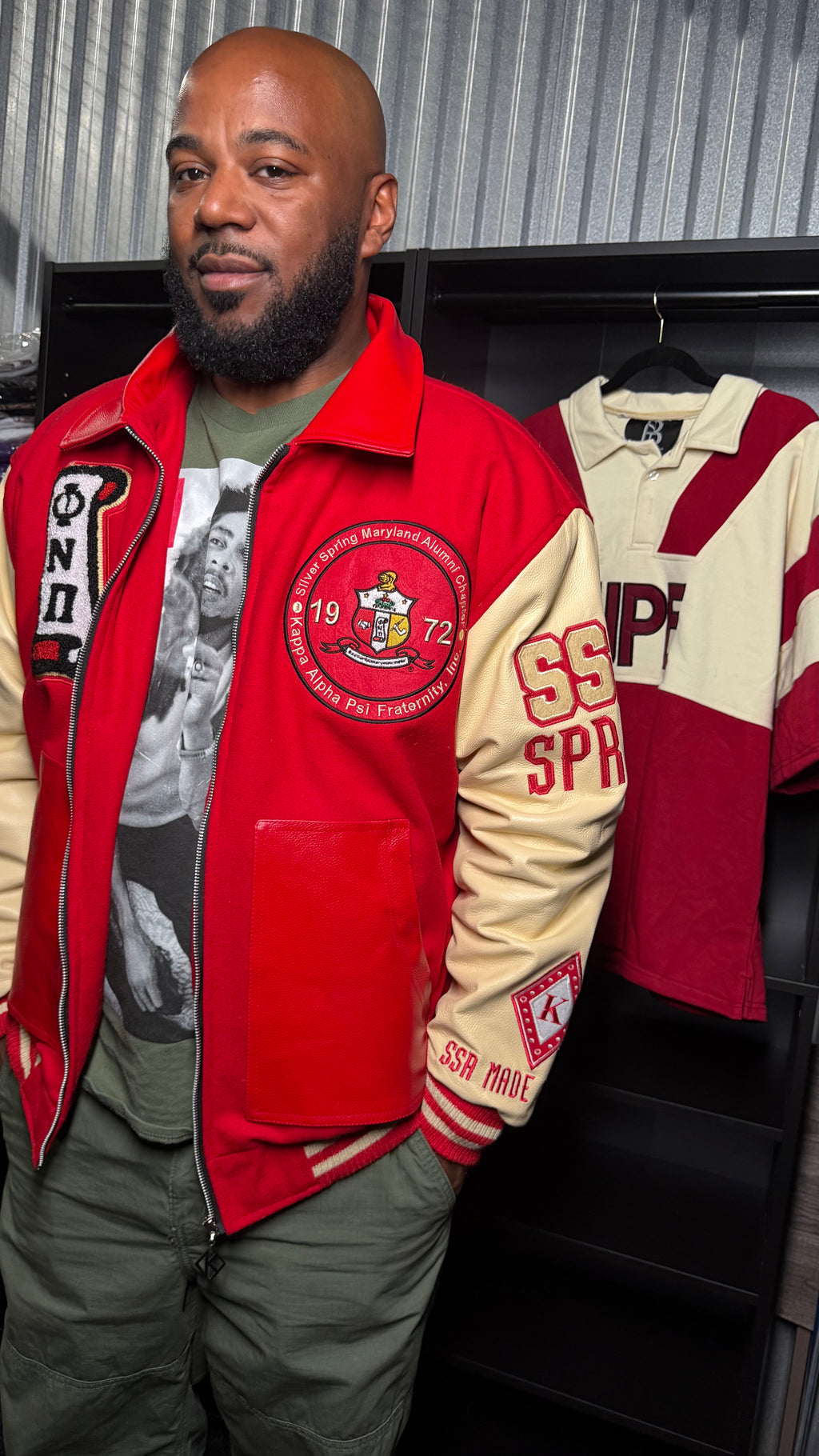 Custom Varsity/Leather Jacket Mockup