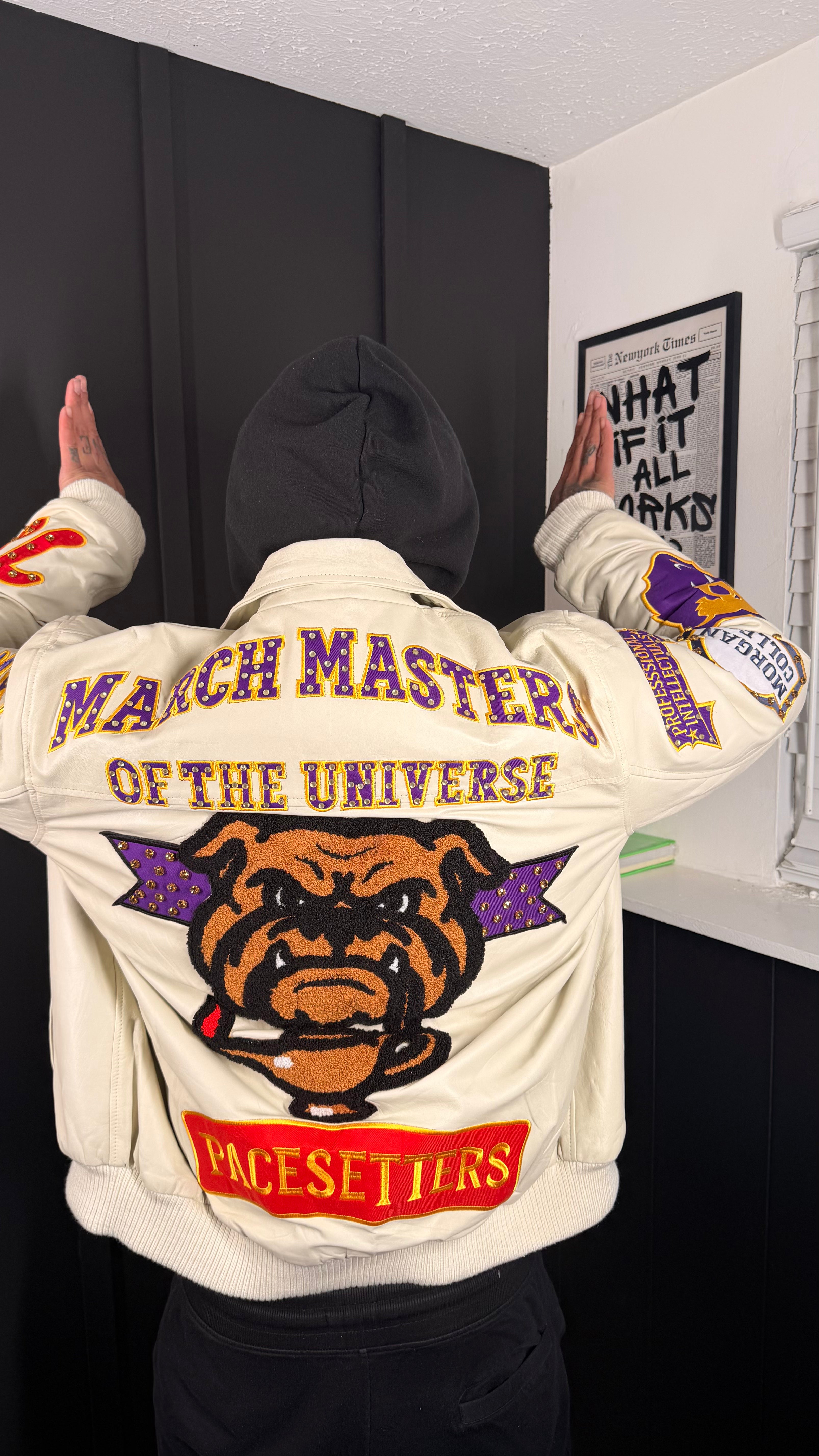 Custom Varsity/Leather Jacket Mockup