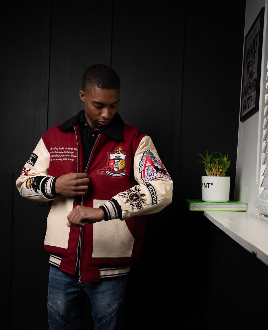 Custom Varsity/Leather Jacket Mockup
