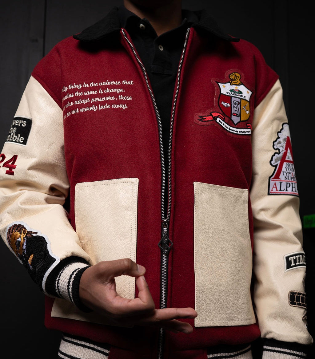 Custom Varsity/Leather Jacket Mockup