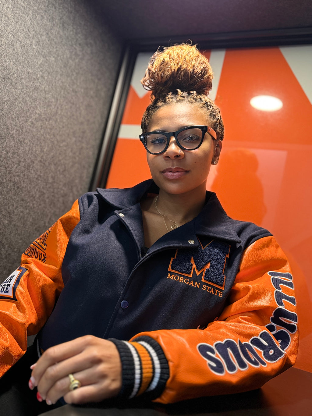 Cropped Morgan State Heritage Varsity Jacket